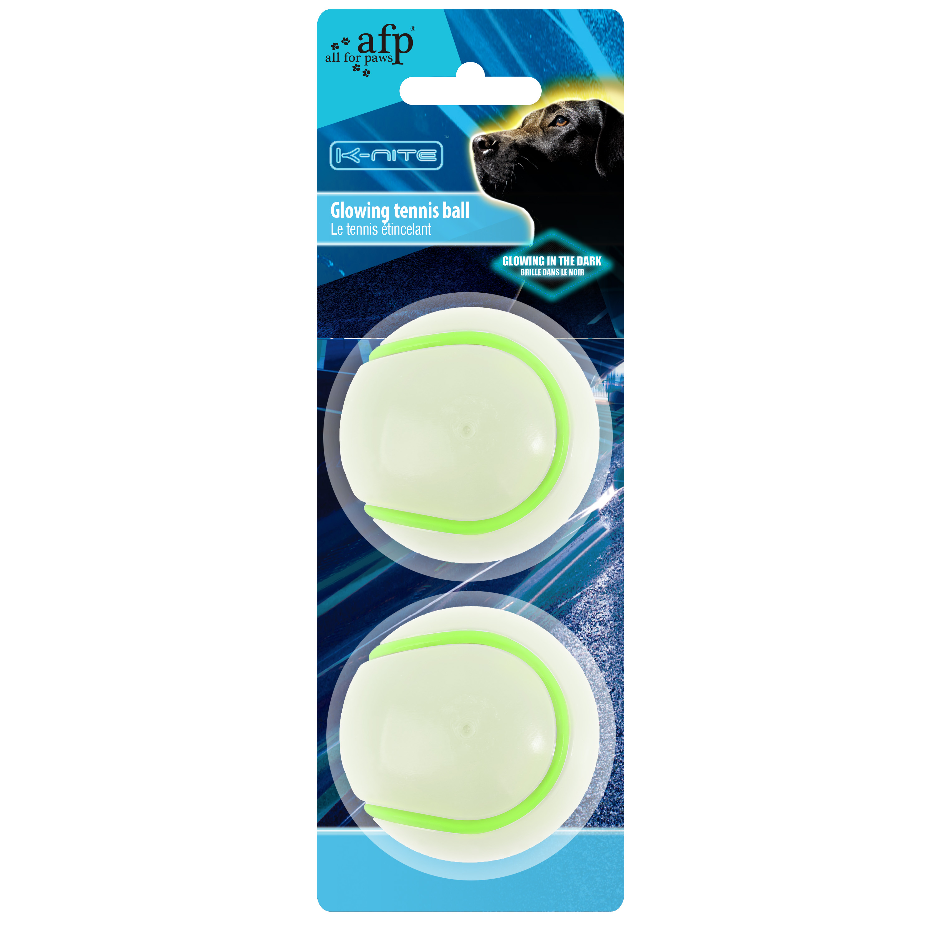 AFP K-Nite Glowing Chew Ball leuchtender Hundeball mit Quietscher