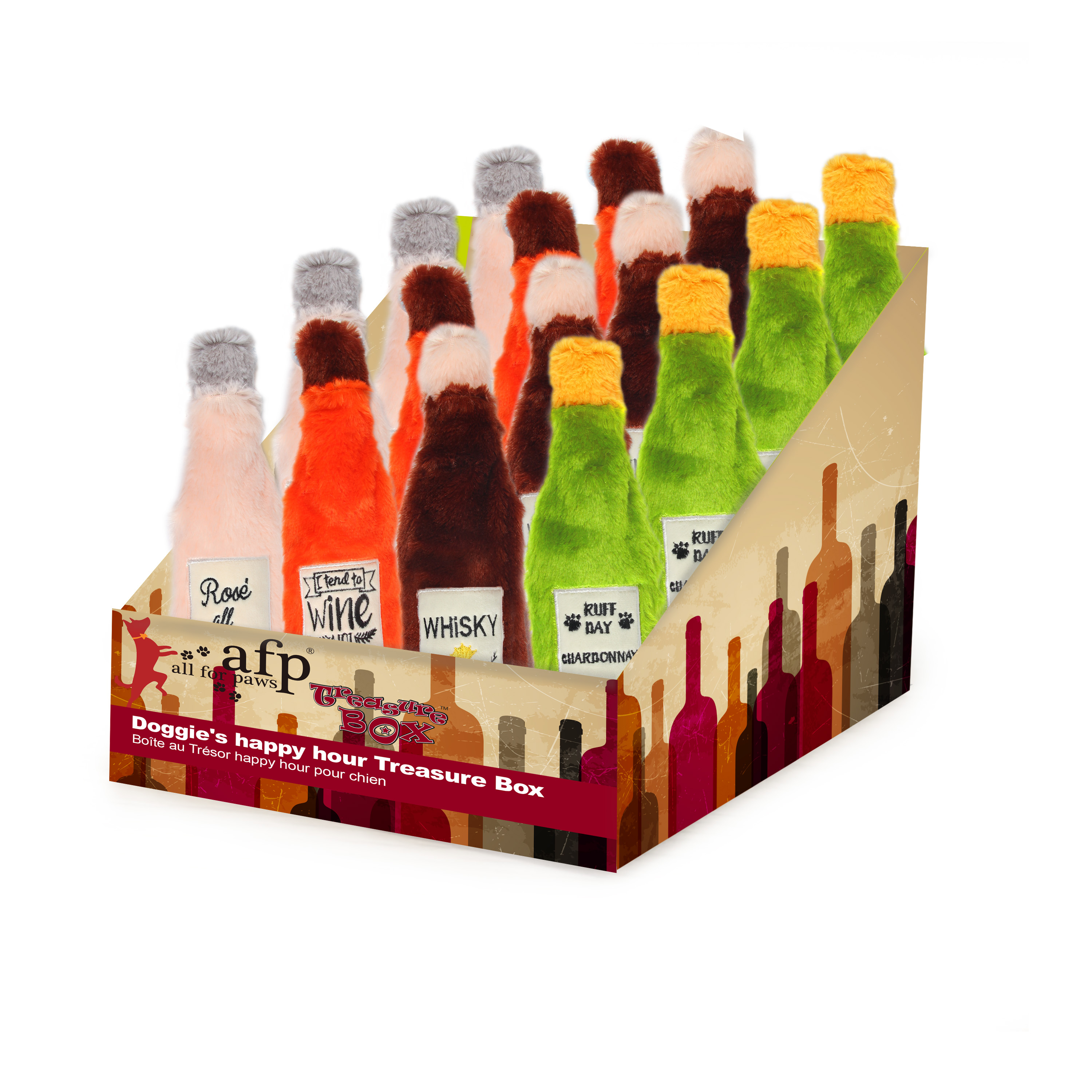 AFP Treasure Box Doggie's Happy Hour hondenspeelgoed set van 16 stuks