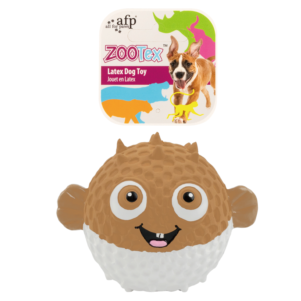 AFP Bouncy Puffer jouet en latex pour chien avec couineur