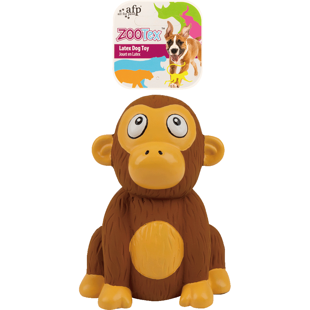 AFP ZooTex Chistopher Chimp jouet en latex pour chien avec couineur