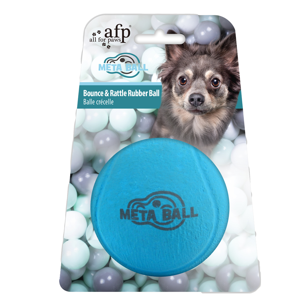 AFP Meta Ball Bounce & Rattle Ball jouet pour chien 6,3 cm