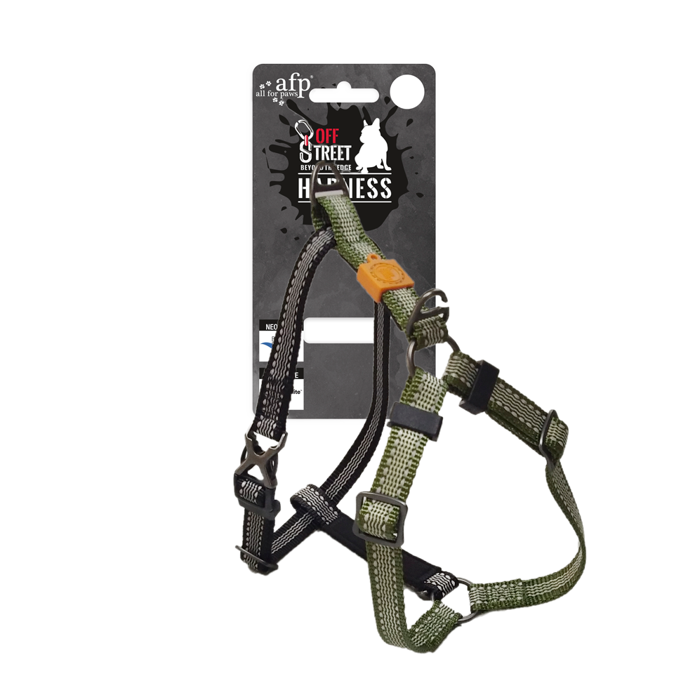 AFP Off Street Dog Non-Pull Harness anti-trektuig Olijfgroen L