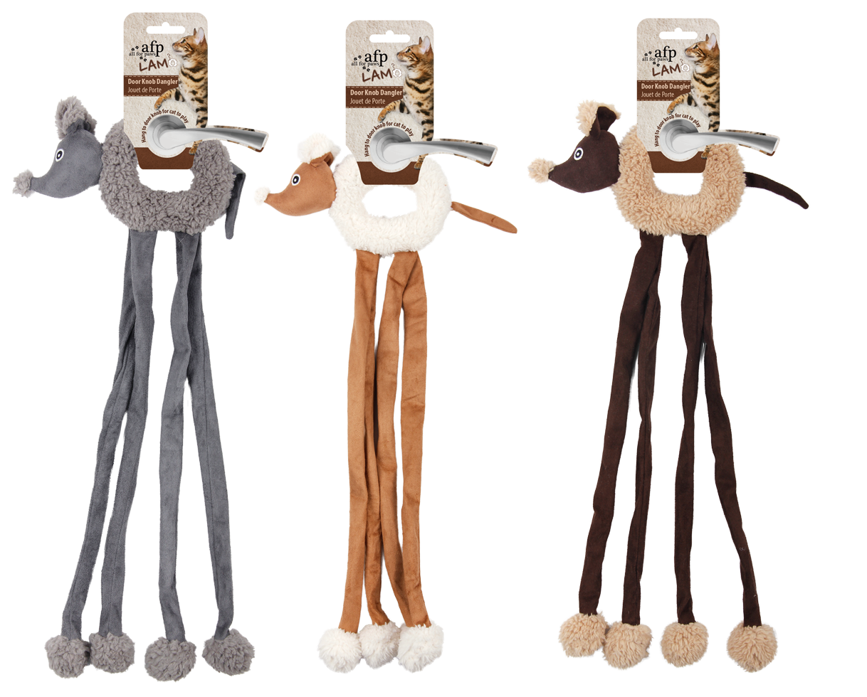 AFP Lambswool Door Knob Dangler Katzenangel mit Katzenminze