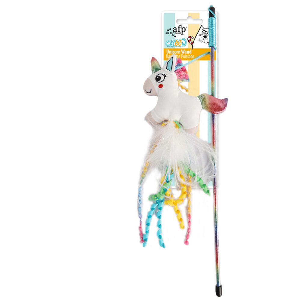 AFP Catoon Unicorn Wand Katzenangel mit Einhorn und Catnip