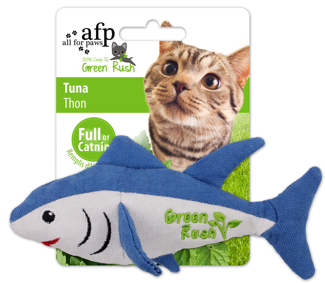 AFP Green Rush Cuddler Tonijn kattenspeeltje met Canadese catnip