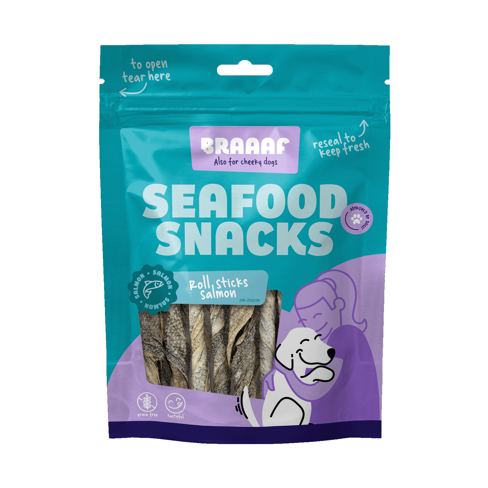 Braaaf Seafood Zalm Roll Sticks - 12 cm
