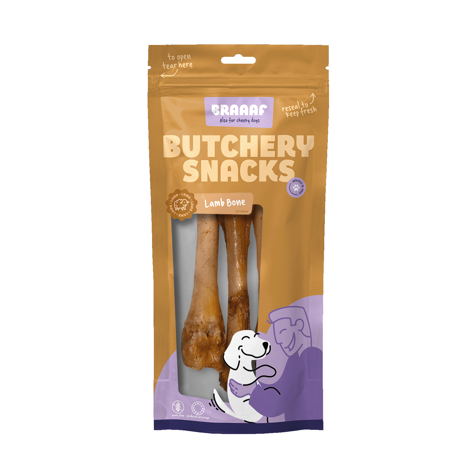 Braaaf Butchery Snacks Lammbein 3 Stück