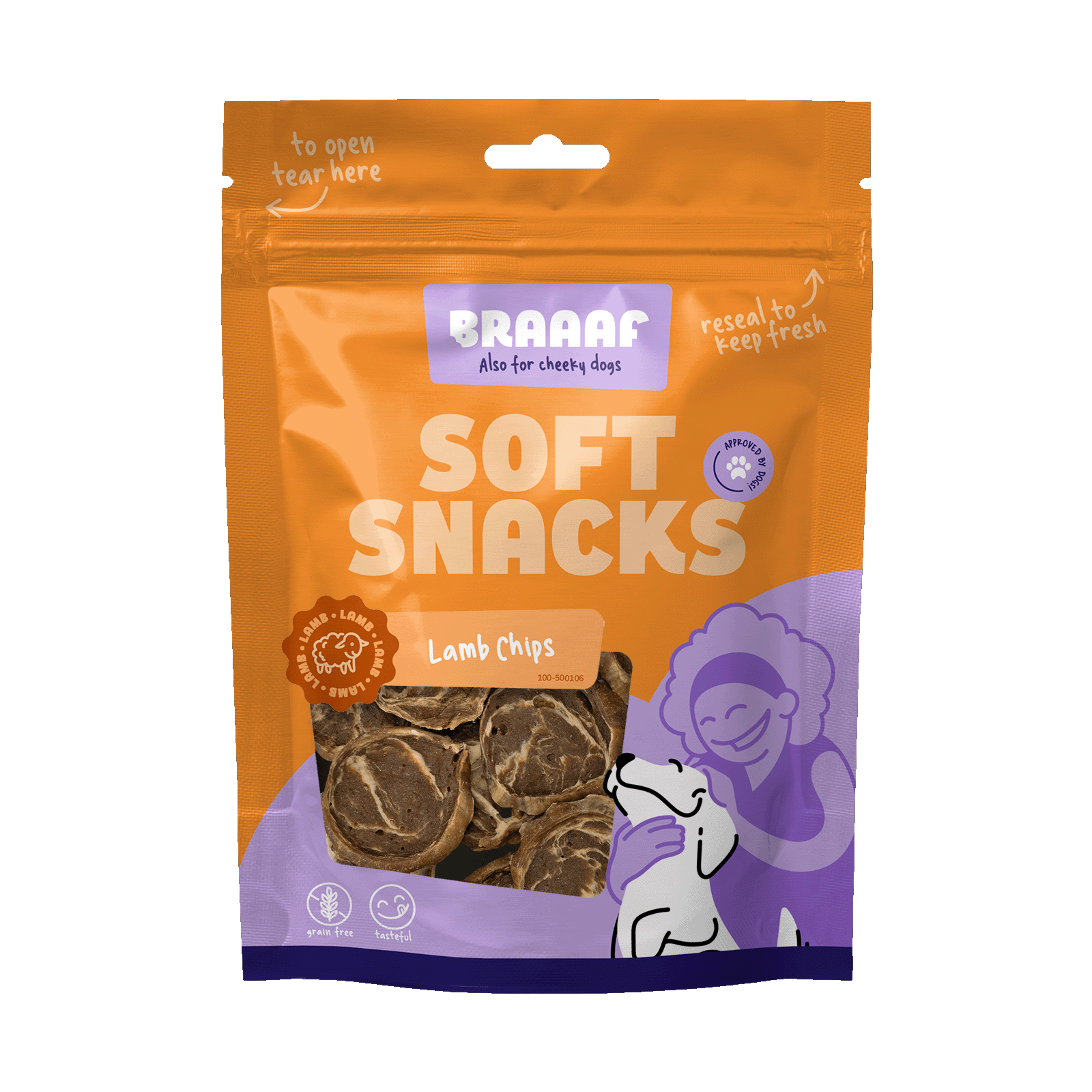Braaaf Soft Snack Chips - Lam & Vis