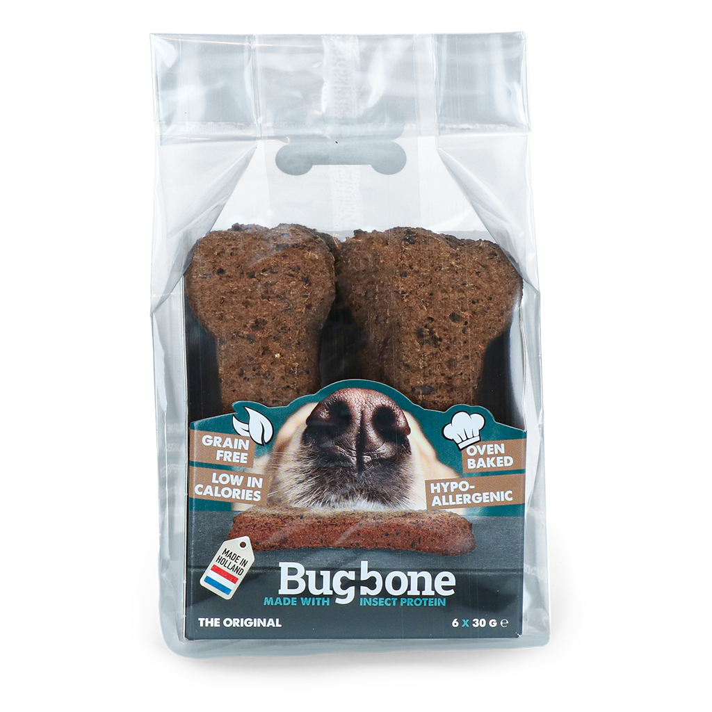 Bugbone Medium friandise aux protéines d'insectes 6 x 30 g
