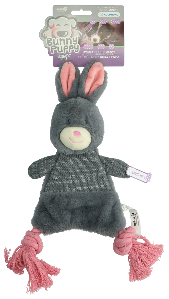 Bunny Puppy Knuffelkonijn Crunchy Rope pluche hondenspeelgoed