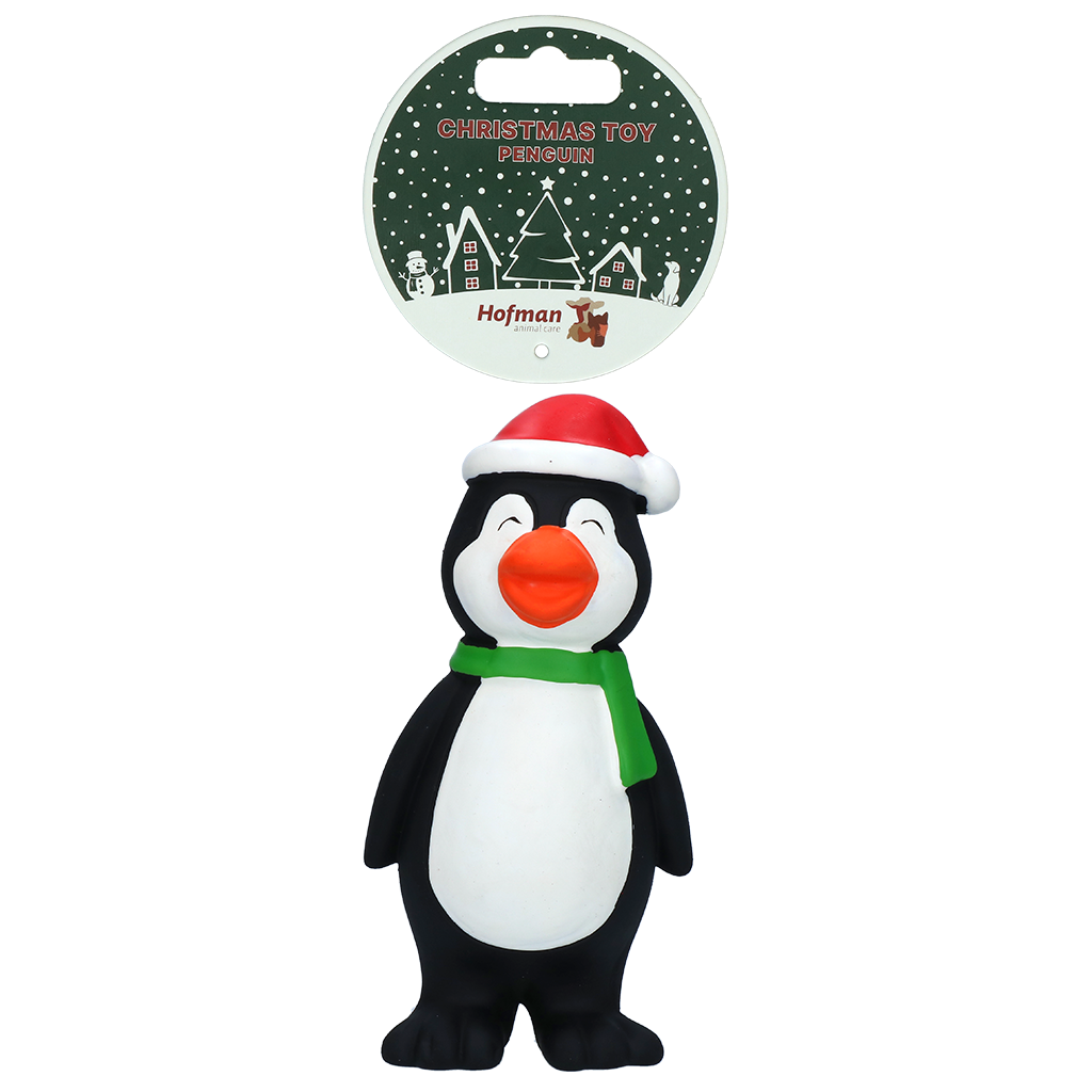 Jouet en latex de Noël Pingouin pour chien Hofman Animal Care