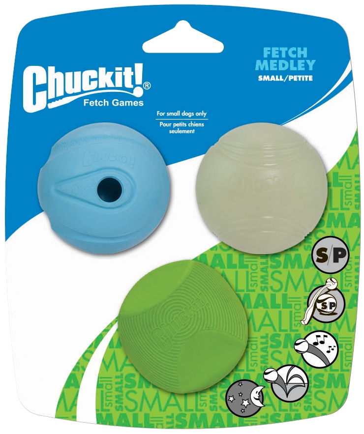 Chuckit! Fetch Medley S set de 3 balles de rapport