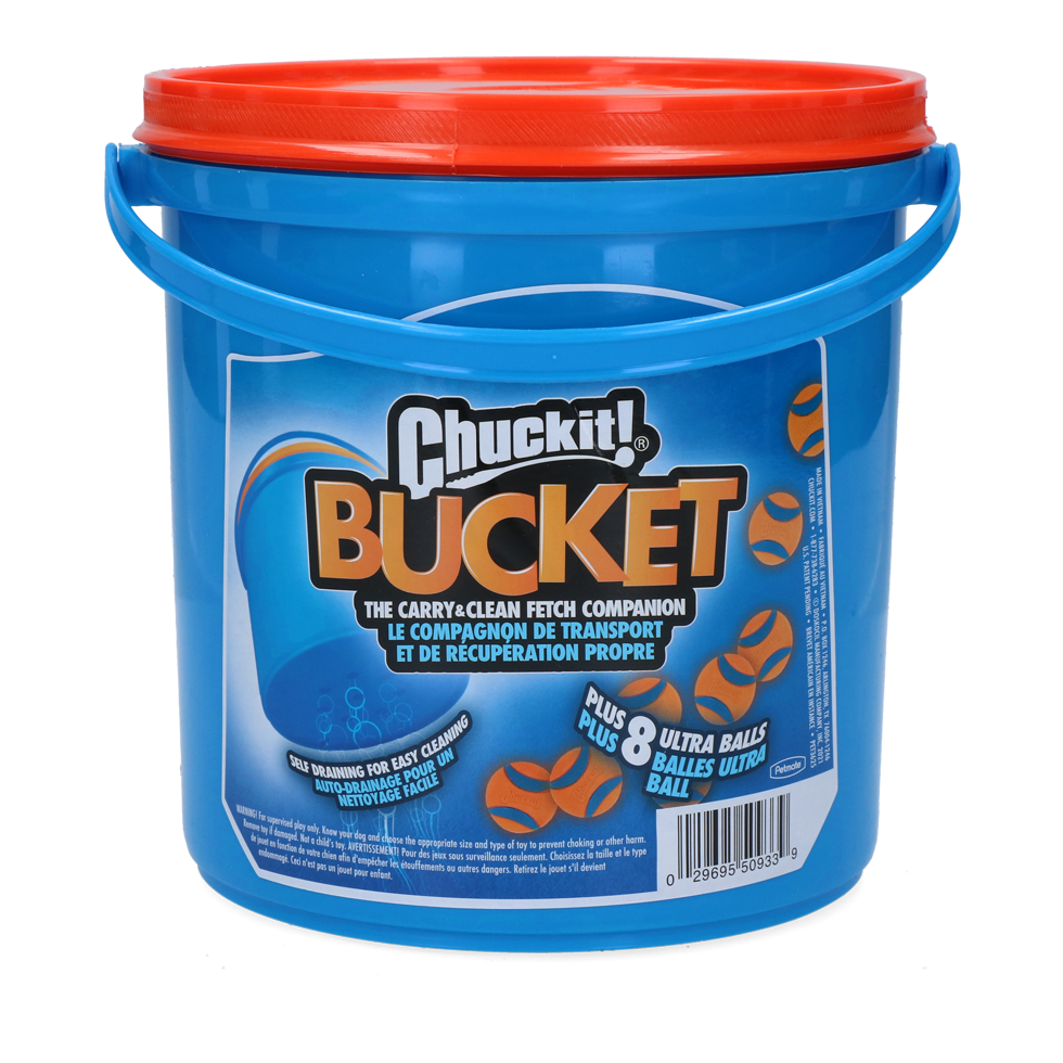 Chuckit! Bucket seau avec 8 balles pour chien M