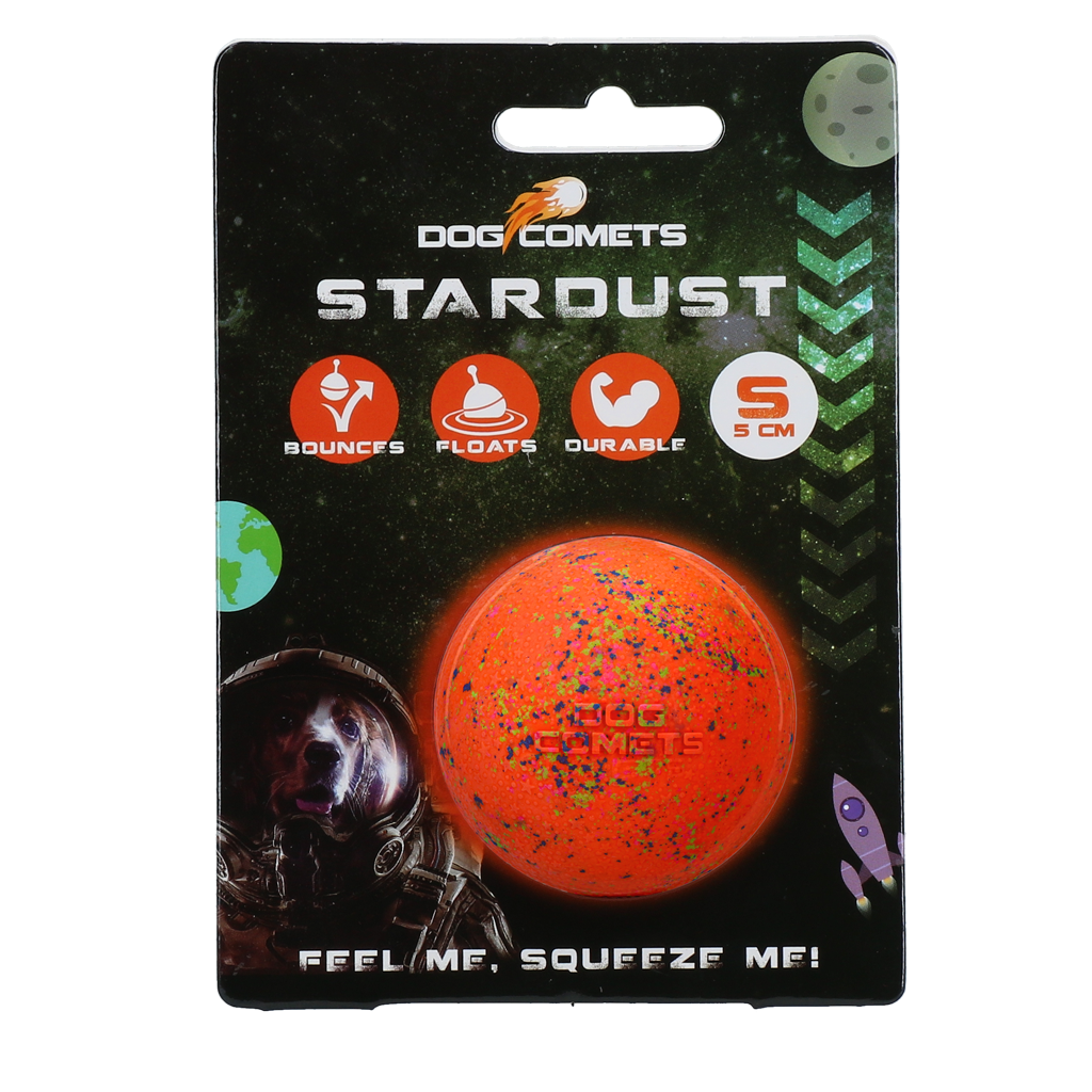 Dog Comets Stardust hondenbal Oranje S