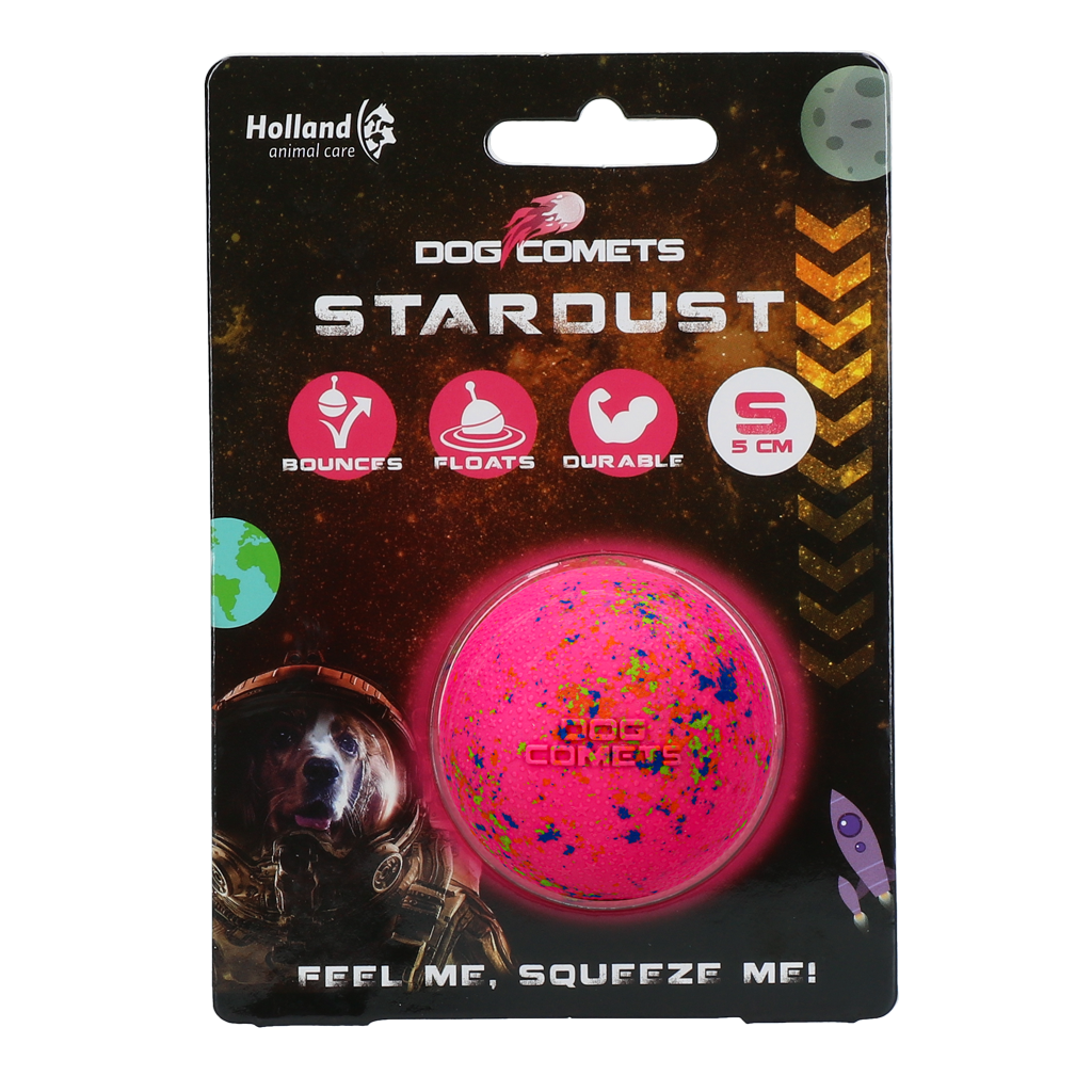 Dog Comets Stardust balle pour chien Rose S