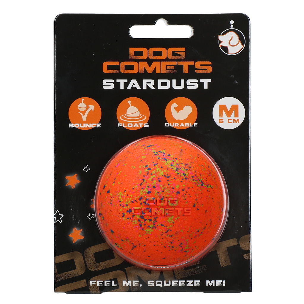 Dog Comets Stardust hondenbal Oranje M