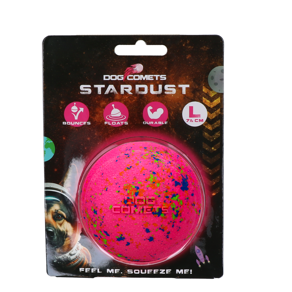 Dog Comets Stardust balle pour chien Rose L