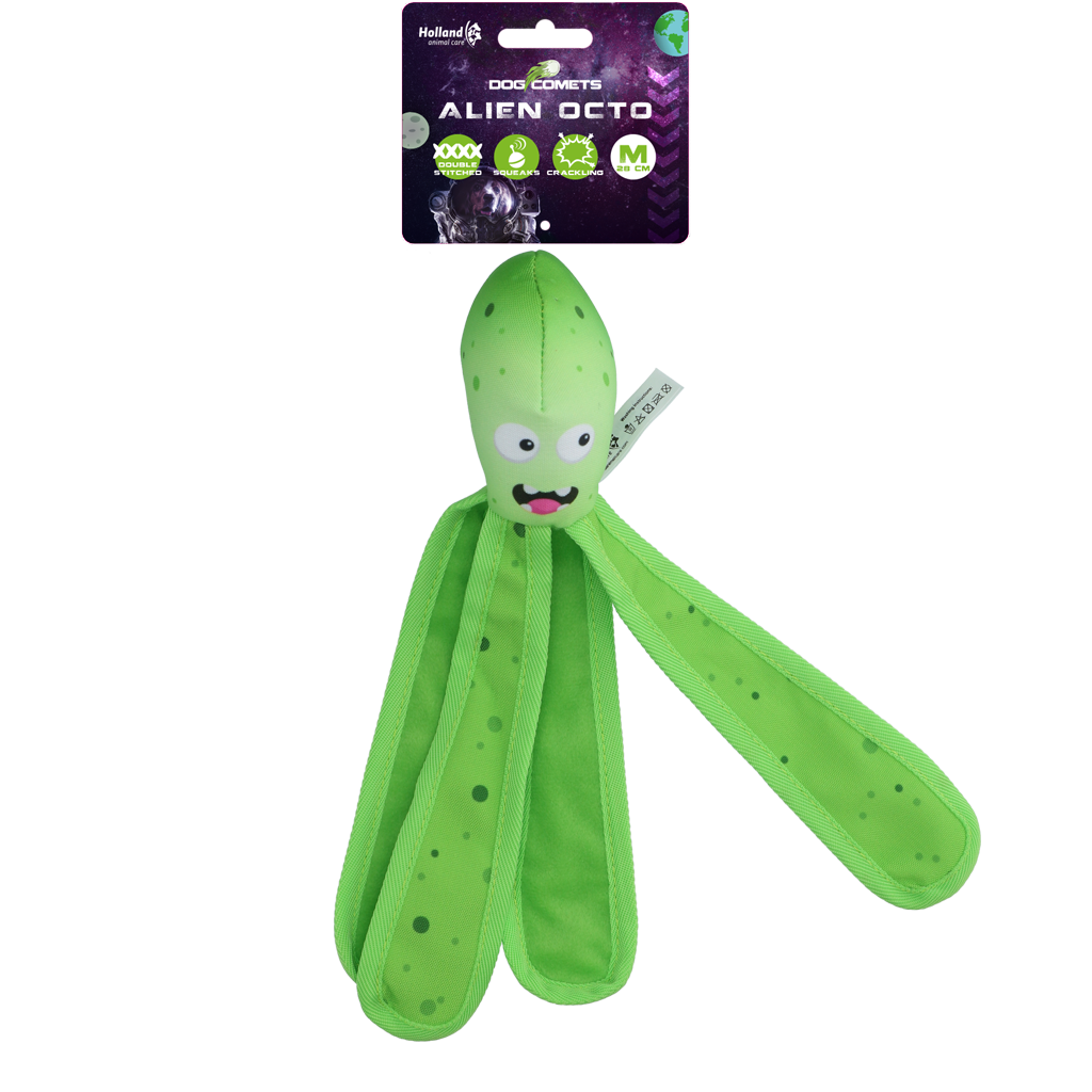 Dog Comets Alien Octo jouet pour chien vert M