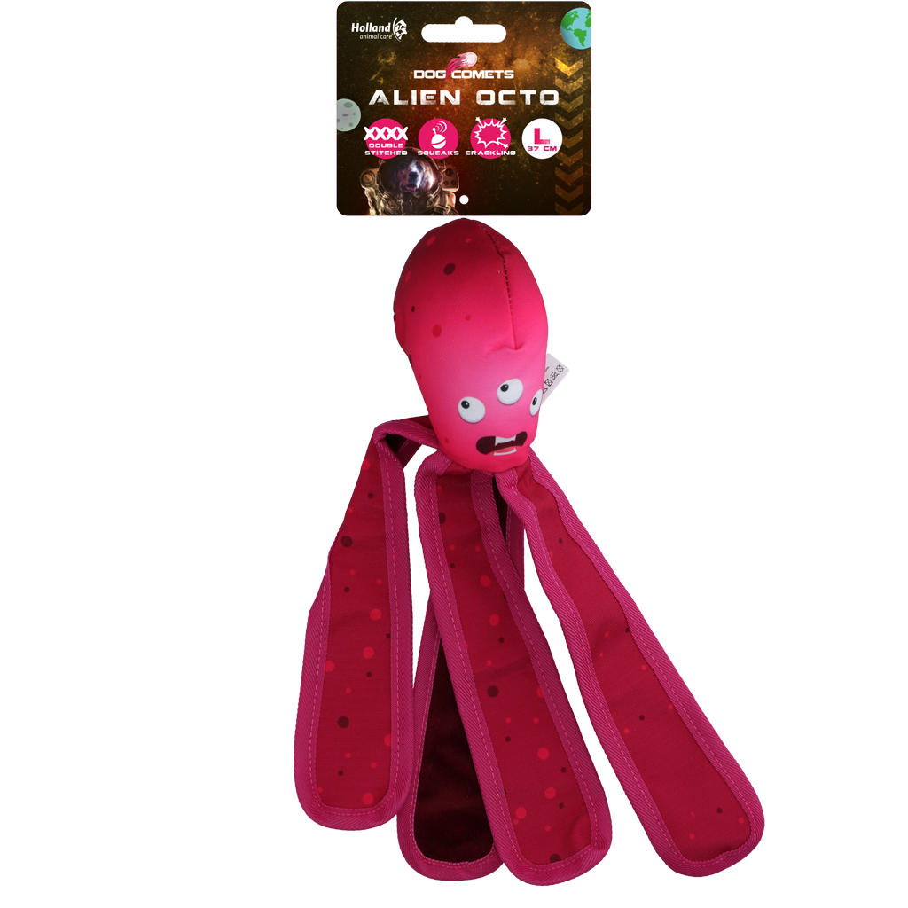 Dog Comets Alien Octo jouet pour chien rose L