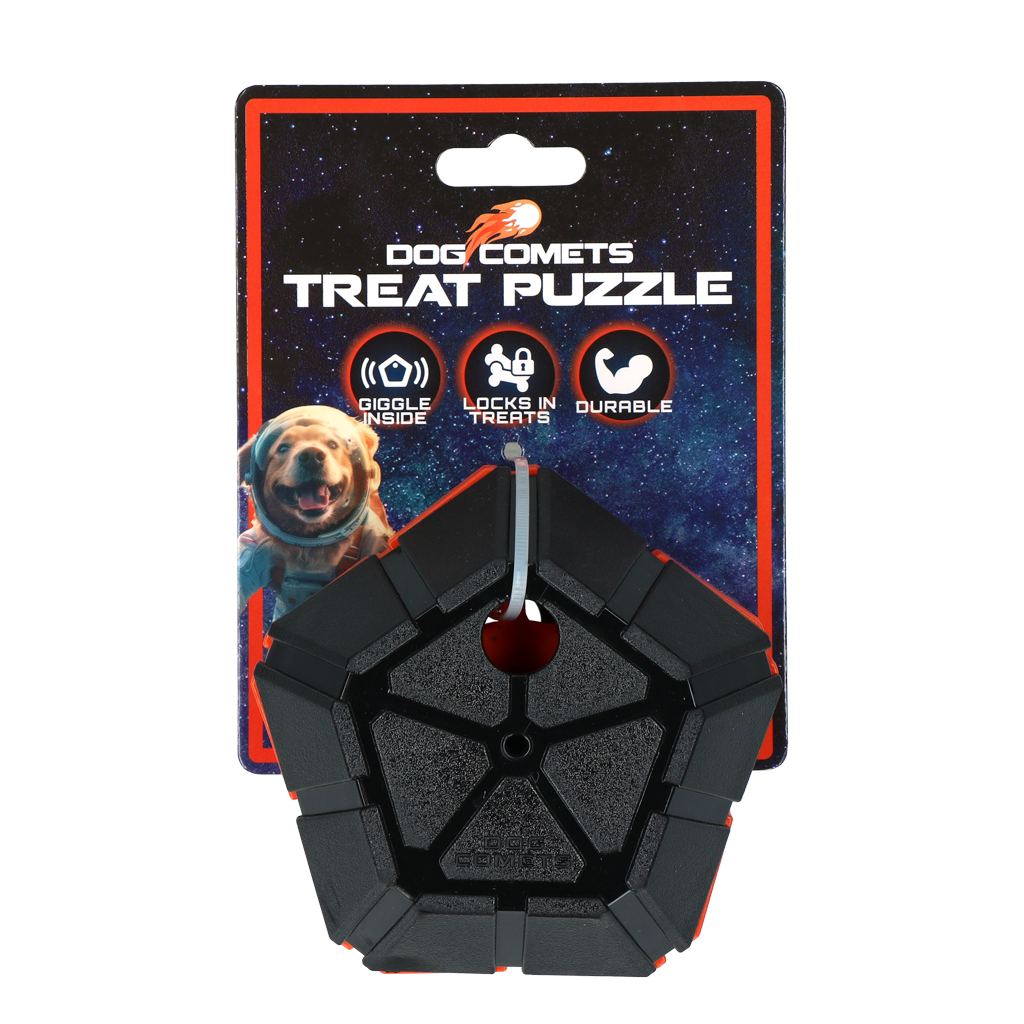 Dog Comets Treat Puzzle puzzelbal Oranje