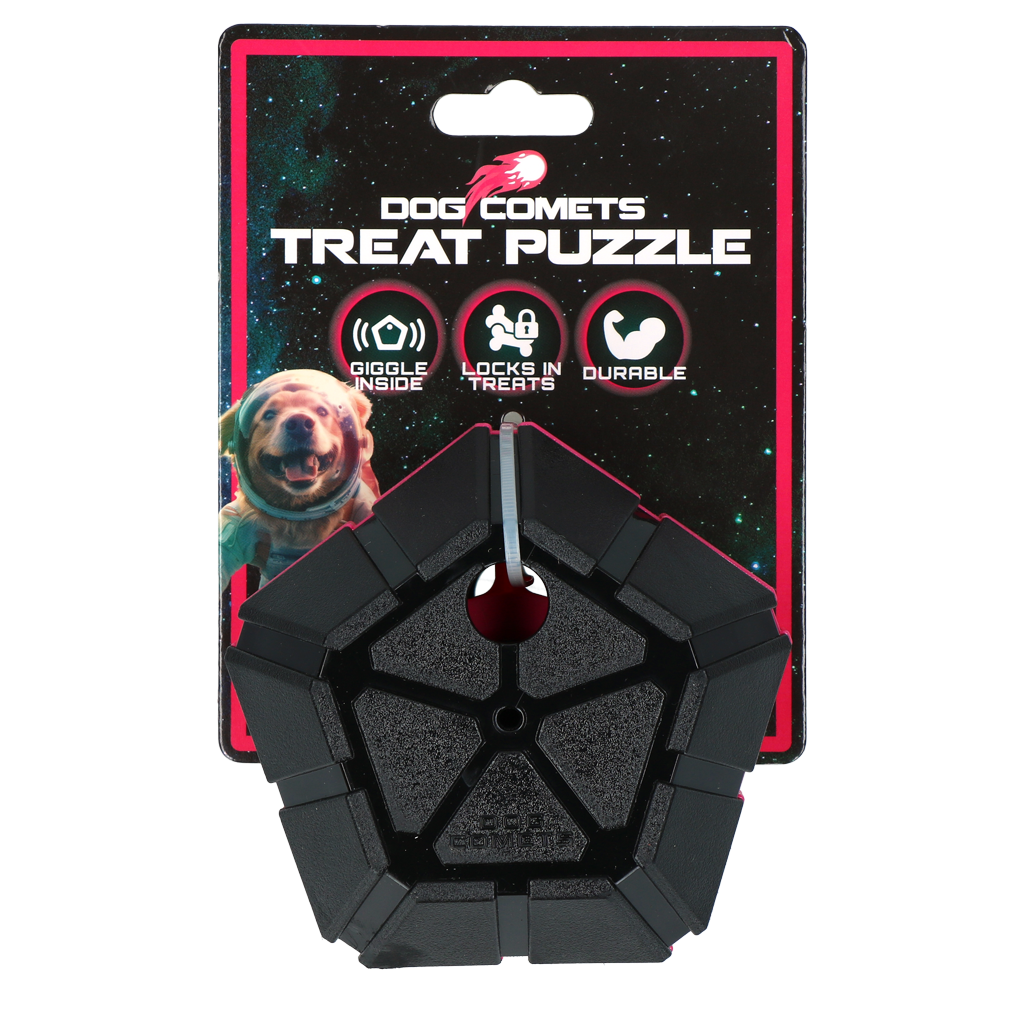 Dog Comets Treat Puzzle puzzelbal Roze