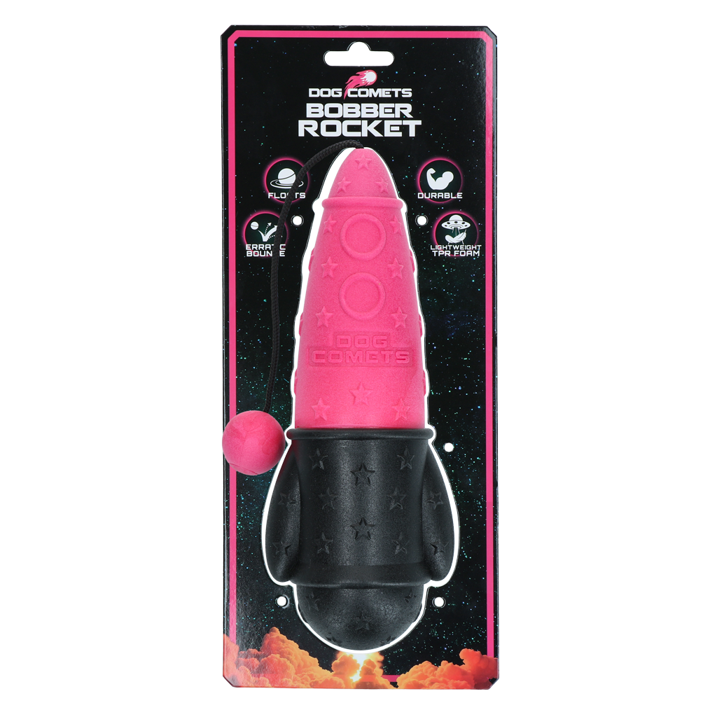 Dog Comets Bobber Rocket apporteerspeeltje Roze