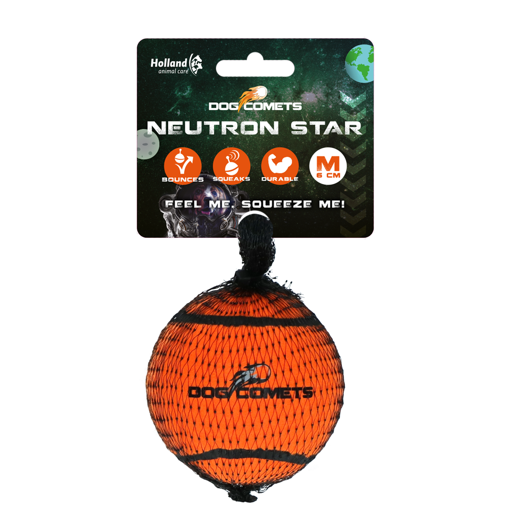 Dog Comets Neutron Star Tennisball mit Quietscher M Orange