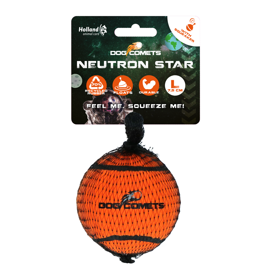 Dog Comets Neutron Star balle de tennis avec squeaker L orange