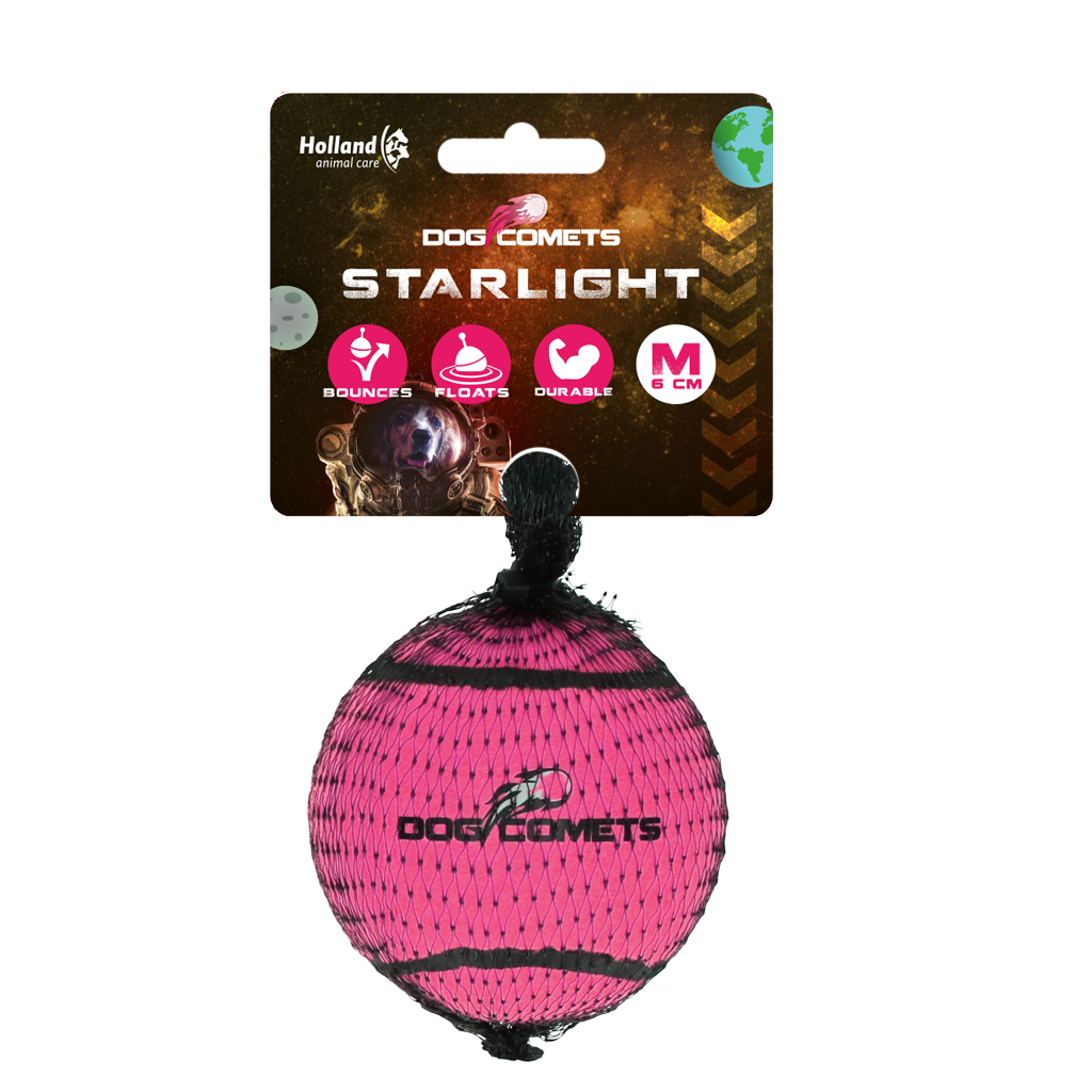 Dog Comets Starlight tennisbal M Roze