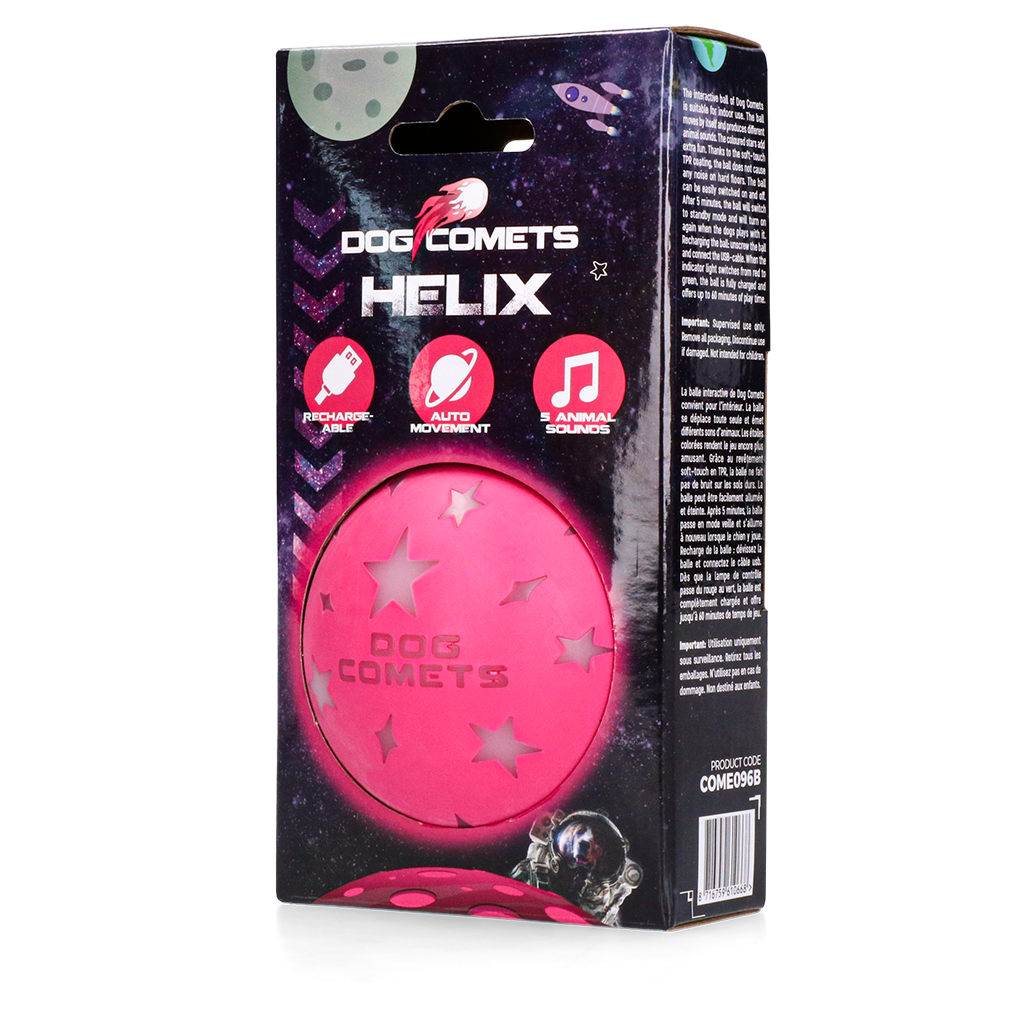 Dog Comets Helix interactieve bal Roze