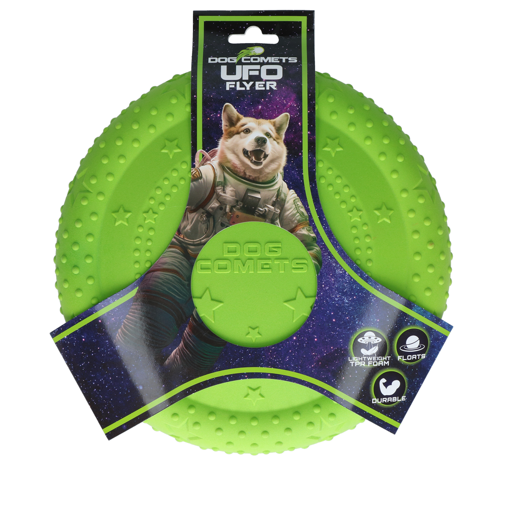 Dog Comets UFO Flyer hondenfrisbee Groen M