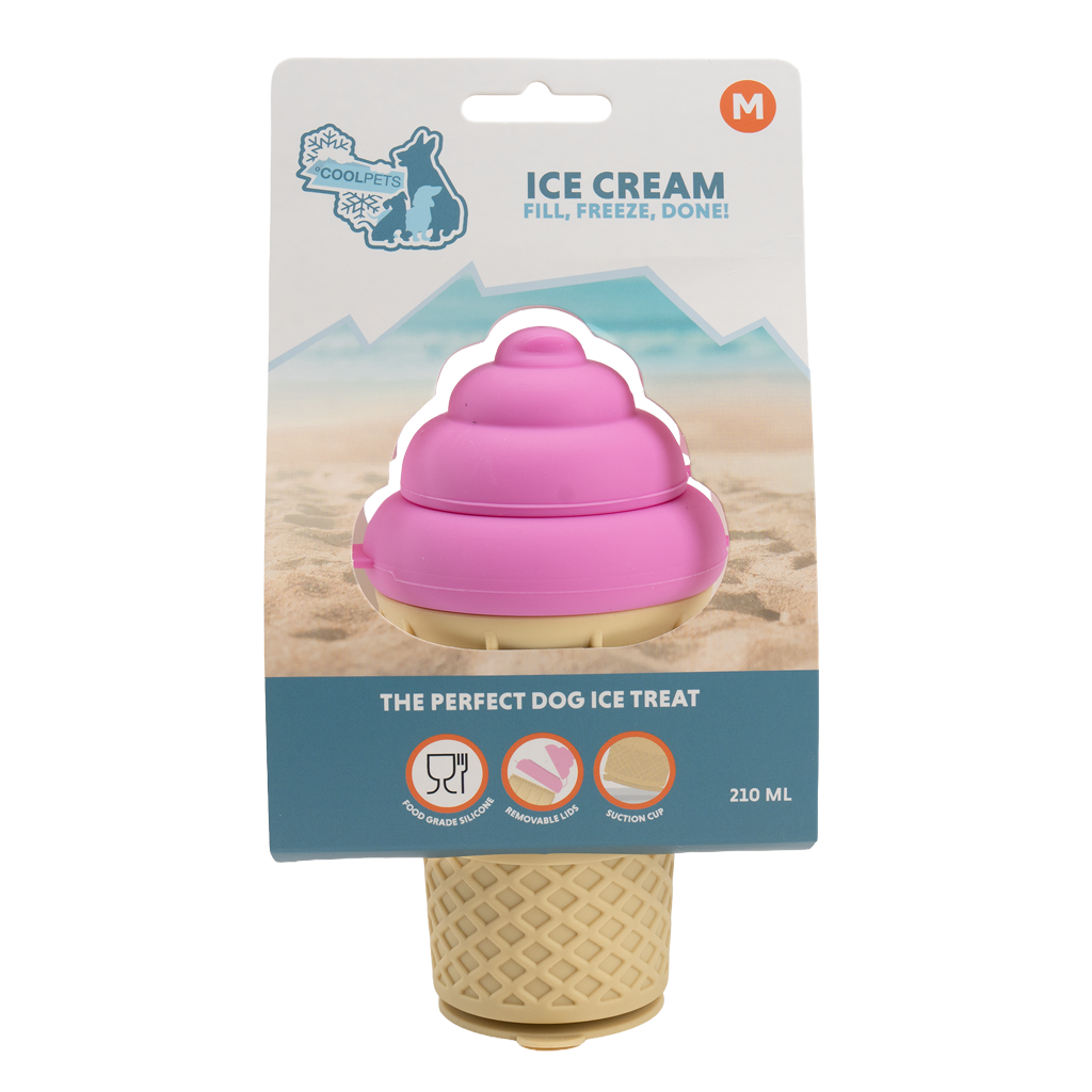 CoolPets Ice Cream glace en silicone pour chiens taille M