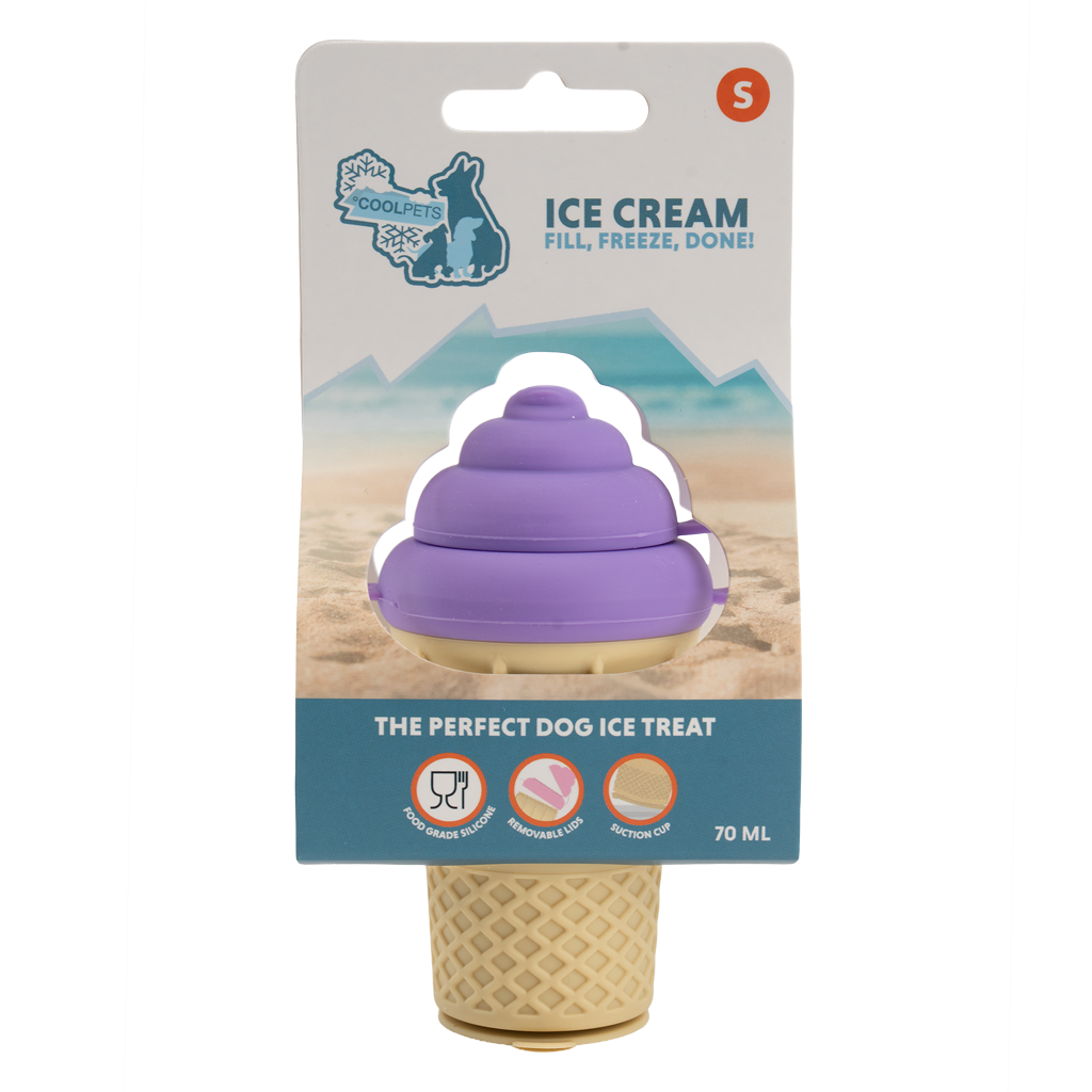 CoolPets Ice Cream glace en silicone pour chiens taille S