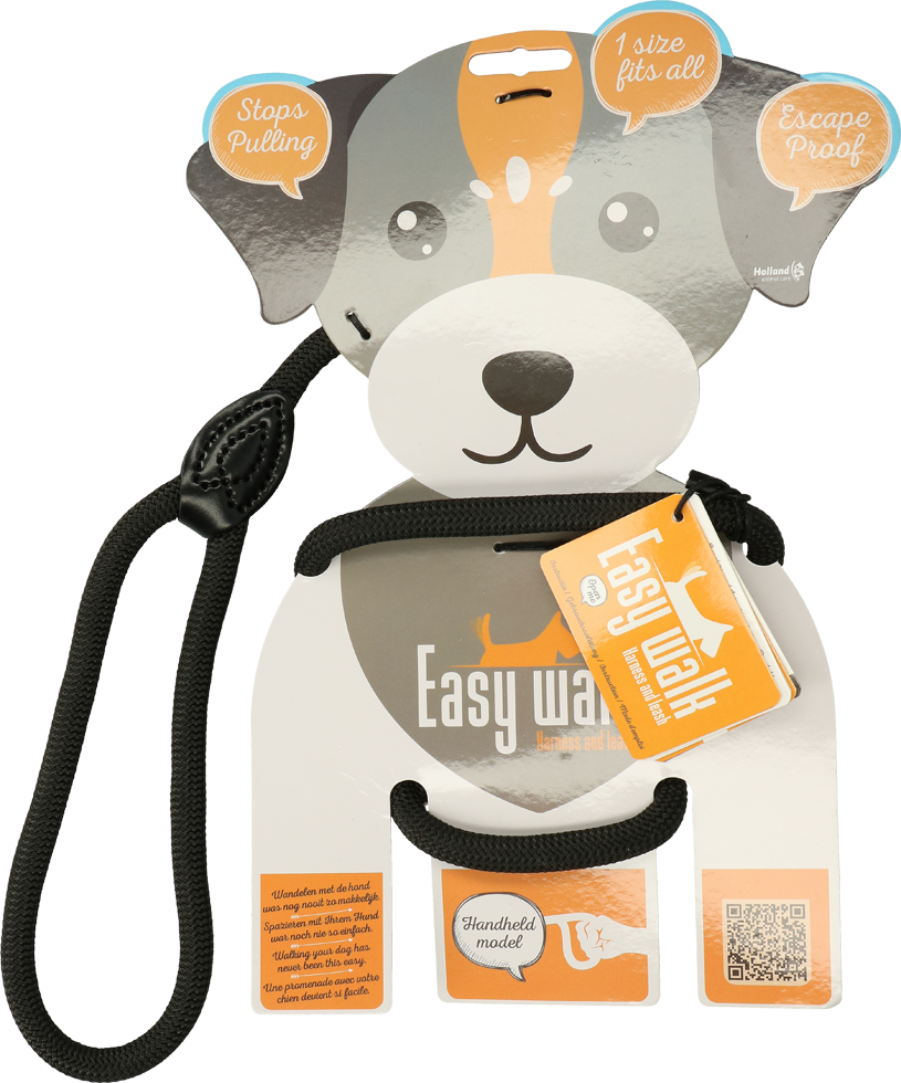 Easy Walk Anti-Zug-Geschirr Handmodell Schwarz