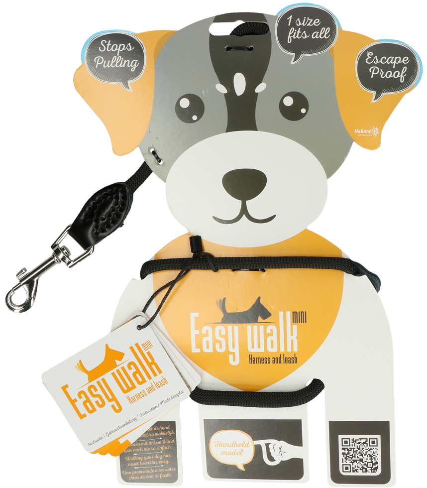 Easy Walk Anti-trektuig Schoudermodel Zwart Mini