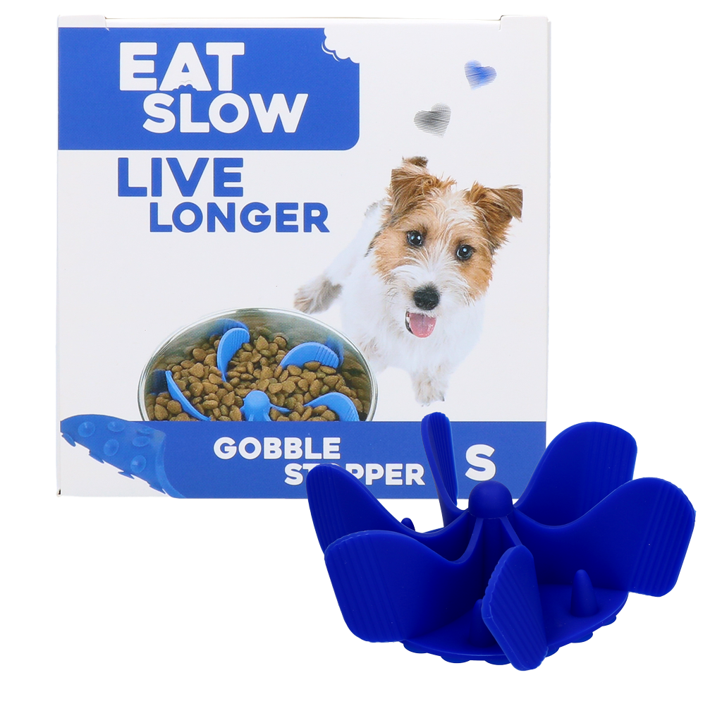 Eat Slow Live Longer Insert anti-glouton Gobble Stopper bleu S