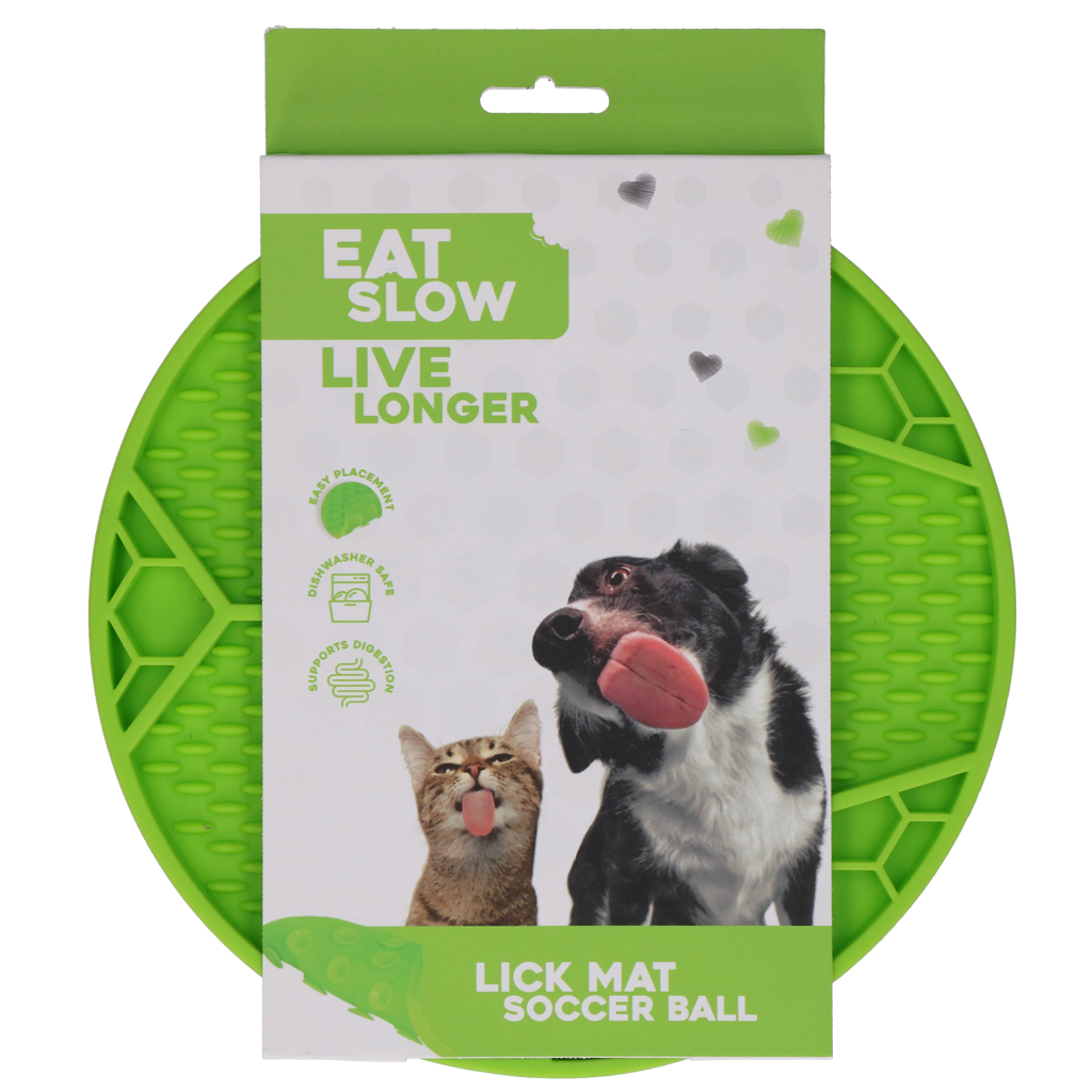 Eat Slow Live Longer Schleckmatte Soccer Ball grün 22 cm