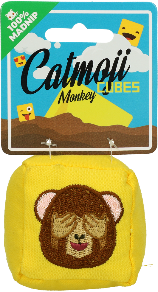 Catmoji Cube Katzenspielzeug Monkey mit MADNIP