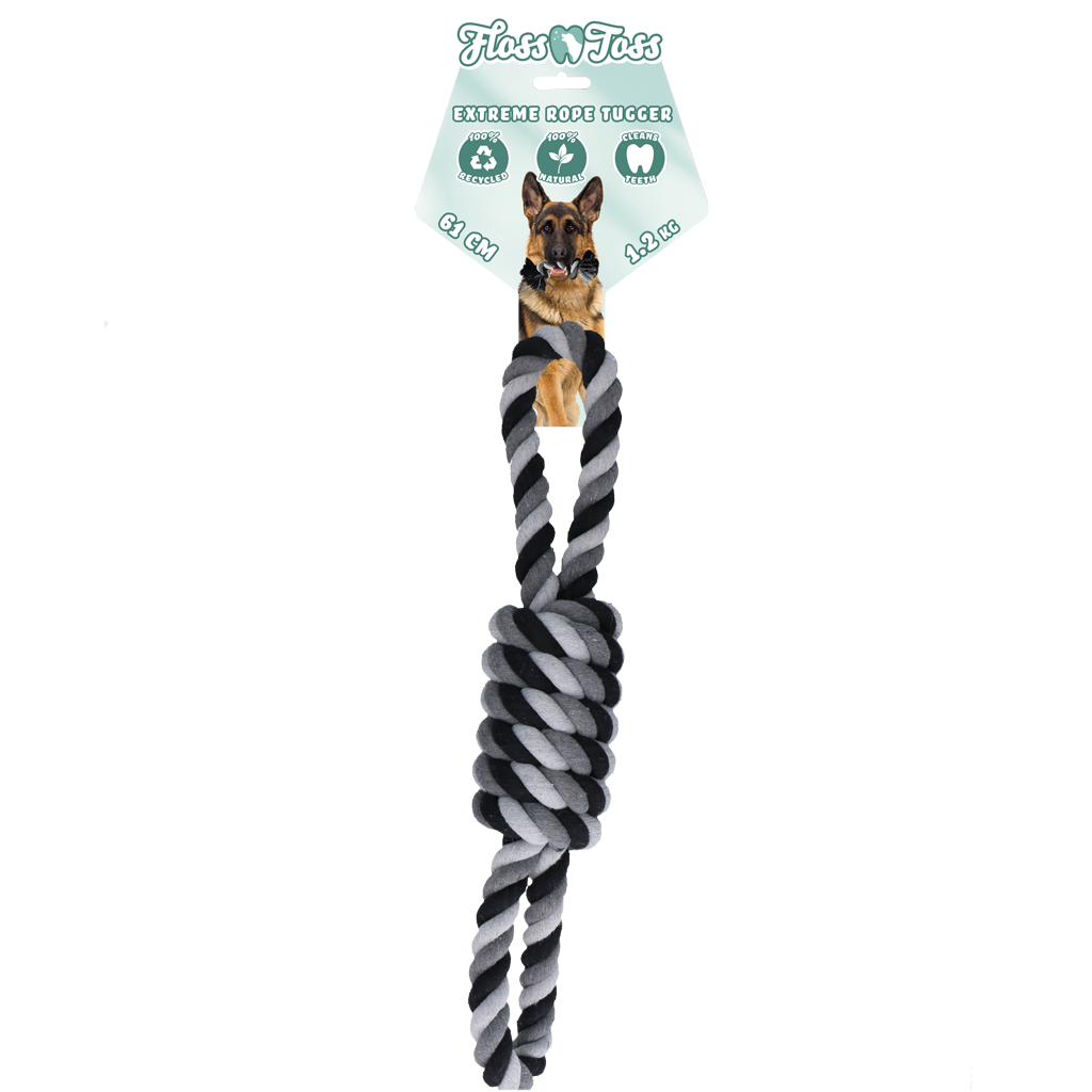 Floss Toss Dental Rope Extreme 8-Tugger Hundespielzeug 61 cm