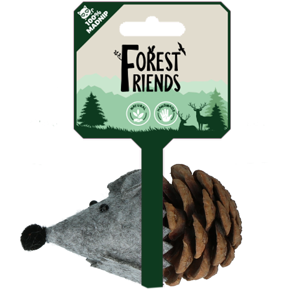 Forest Friends Mouse Grijs kattenspeelgoed
