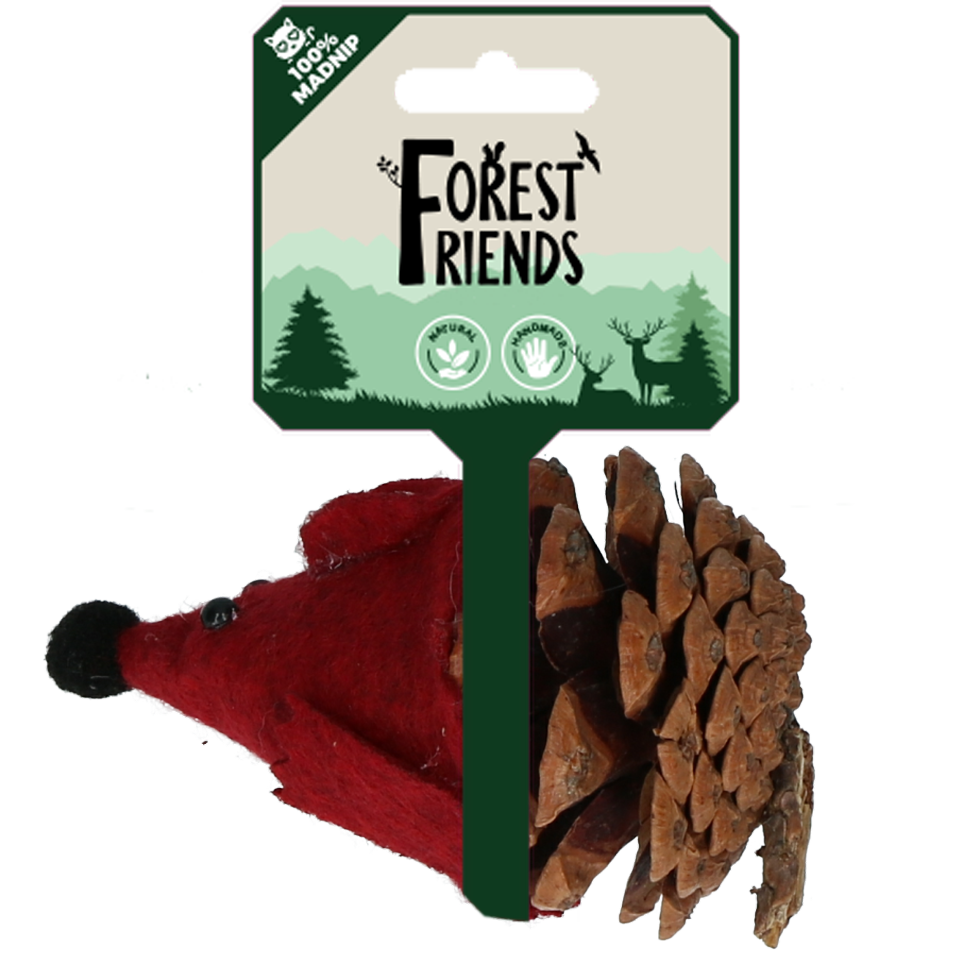 Forest Friends Mouse Rood kattenspeelgoed