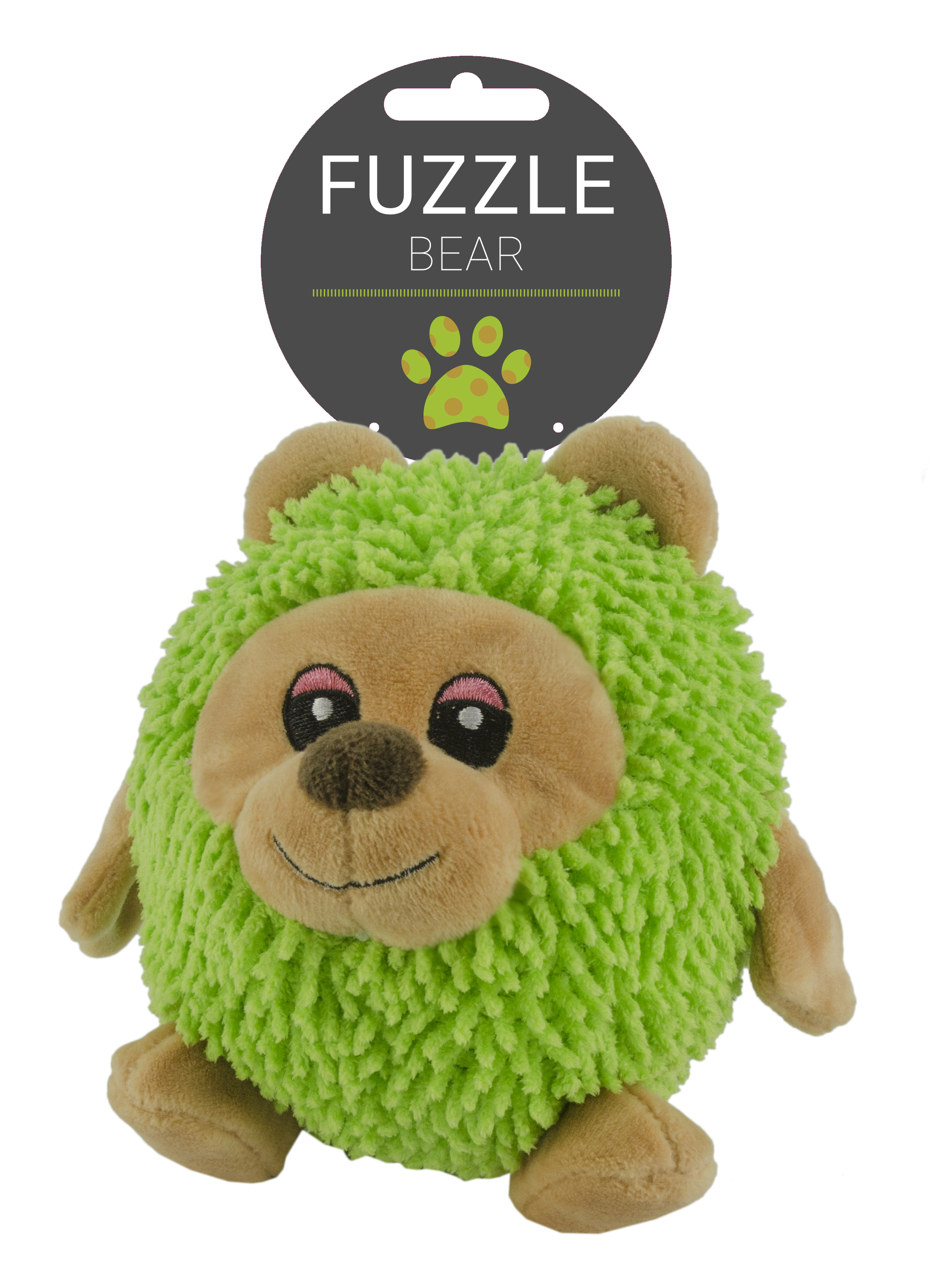 Fuzzle Bär Hundekuscheltier mit Quietscher 14 cm