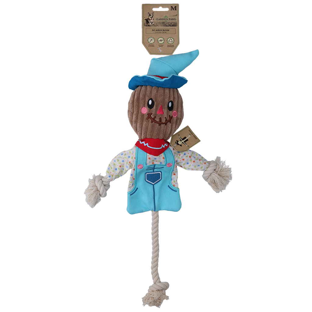 Garden Paws Scarecrow Calvin Crow Hundespielzeug Größe M