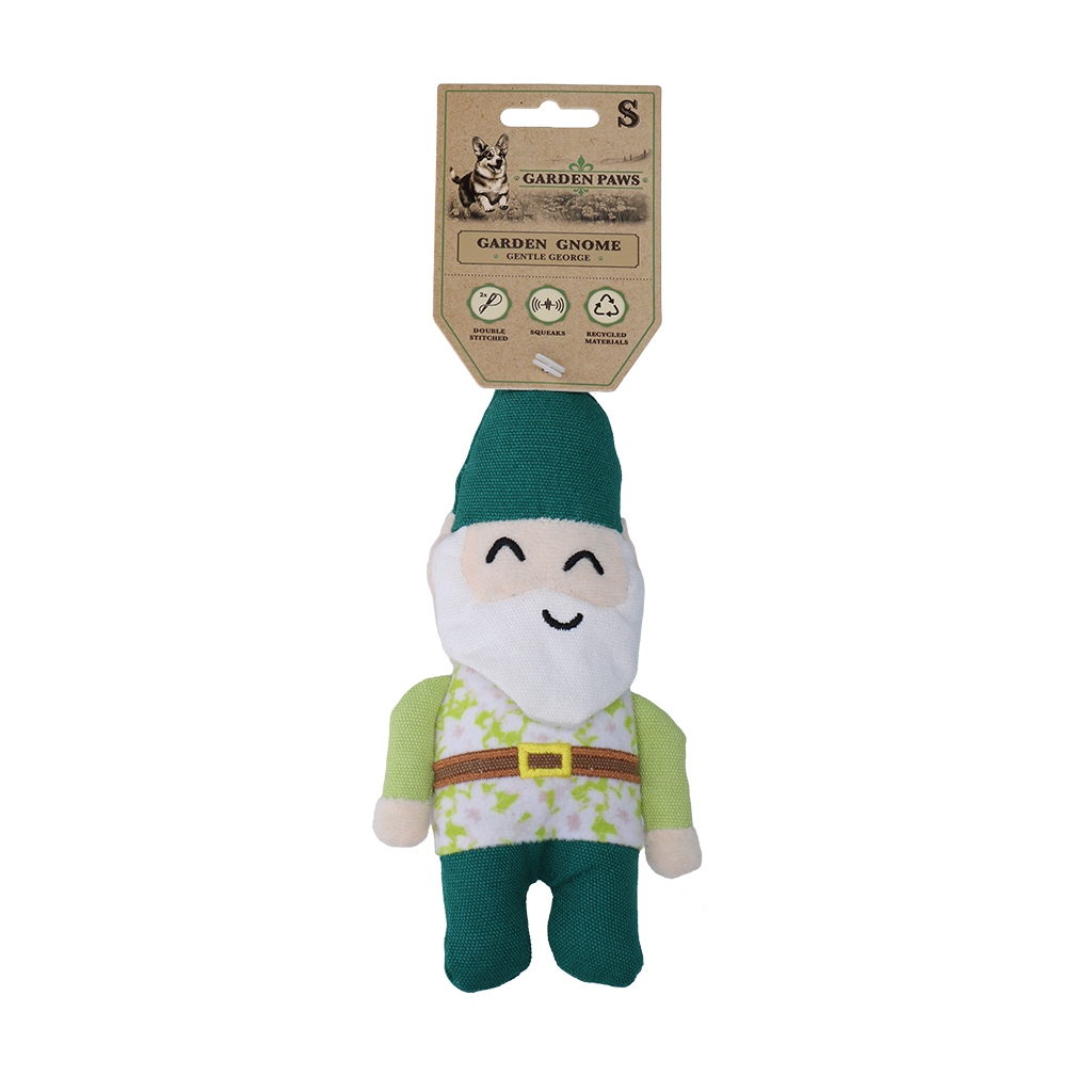 Garden Paws Garden Gnome Gentle George hondenspeelgoed maat S