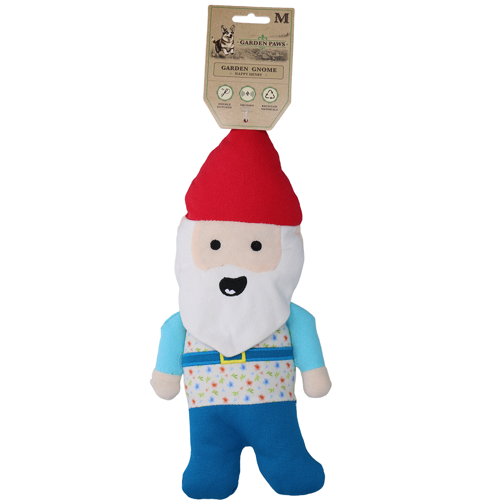 Garden Paws Garden Gnome Happy Henry hondenspeelgoed maat M