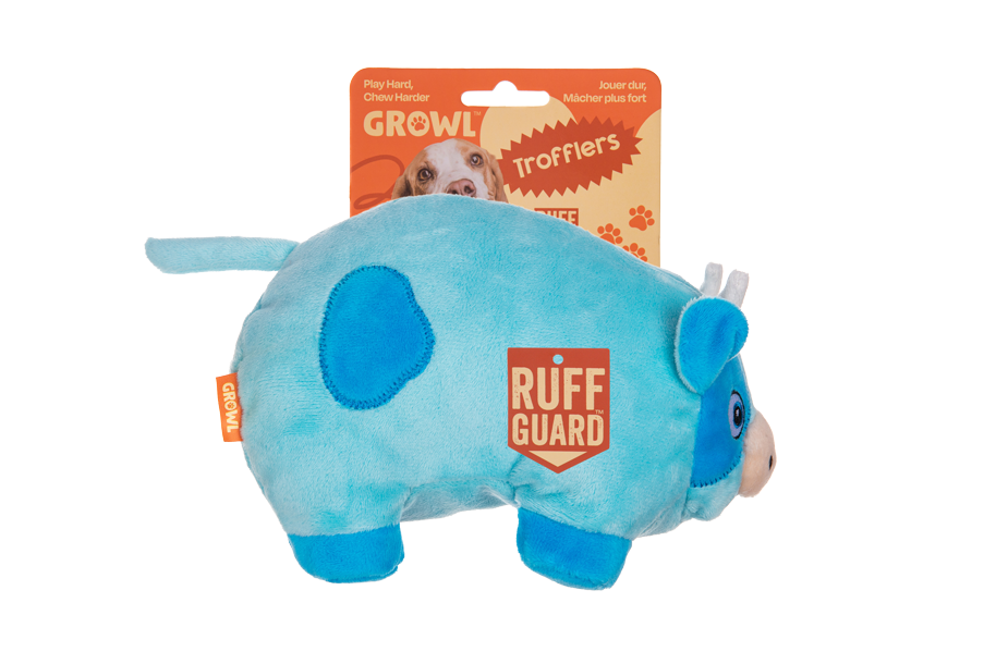 Growl Trofflers Moo Moo die Kuh Plüsch-Hundespielzeug