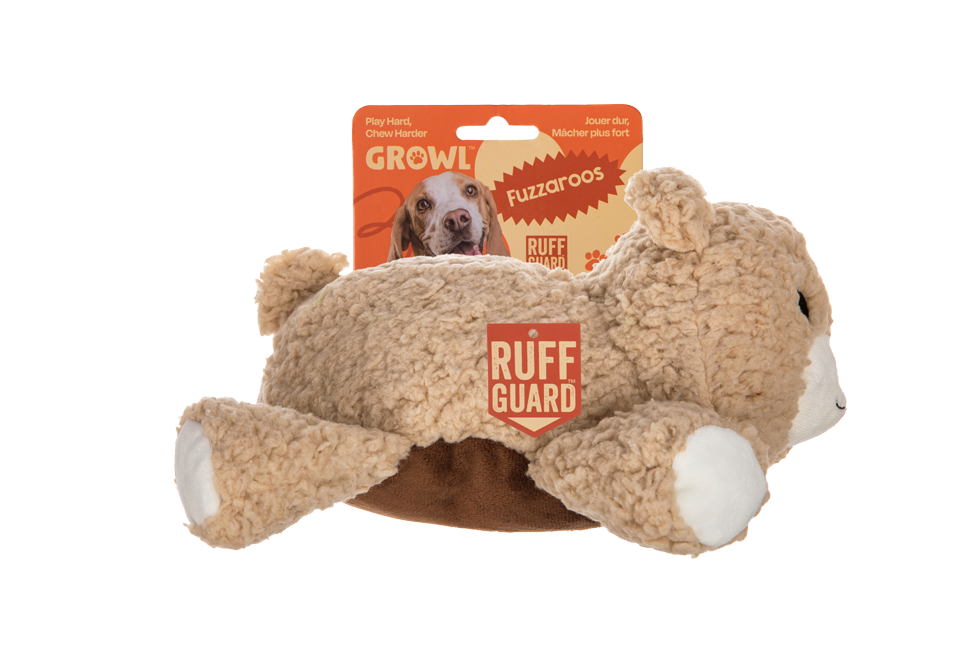 Growl Fuzzaroos Benny de Beer Sherpa-Plüsch-Hundespielzeug