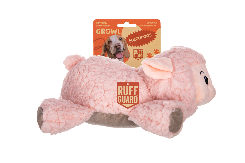 Growl Fuzzaroos Lolly het Lammetje Sherpa-Plüsch-Hundespielzeug