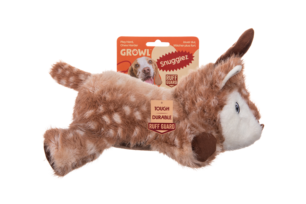 Growl Snugglez Daisy het Hert pluche hondenspeelgoed