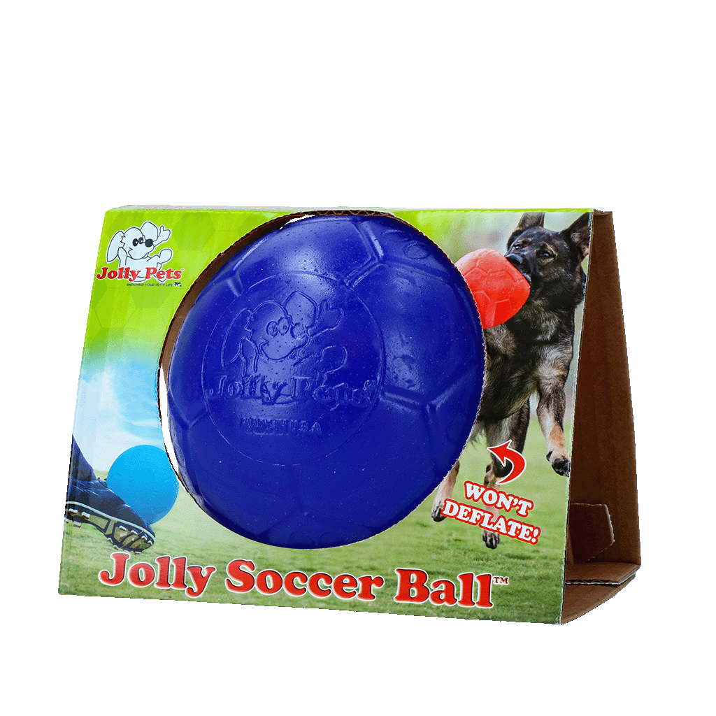Jolly Pets Jolly Soccer Ball hondenvoetbal Blauw S 15 cm
